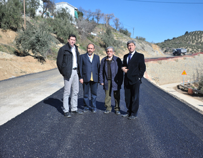 El Presidente de Diputacion Francisco Pulido visitando las obras