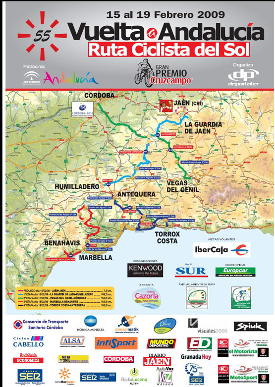 Cartel de la Vuelta Ciclista a Andaluc�a Ruta ciclista del Sol