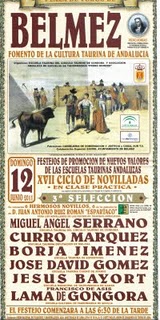 Cartel de la novillada
