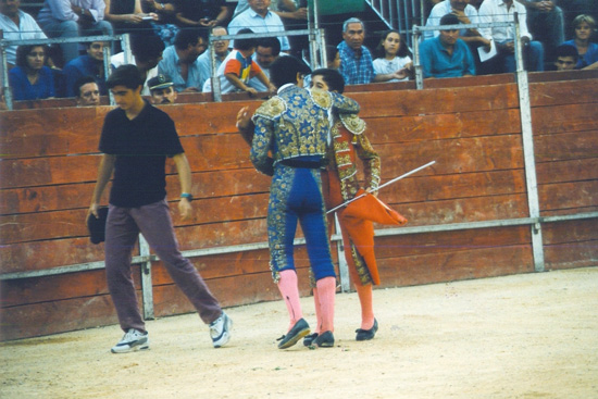 El Sobrerero, Javi Gonz�lez y Curro Jim�nez en la Feria de Alcal� la Real. Foto: Manolo Osuna